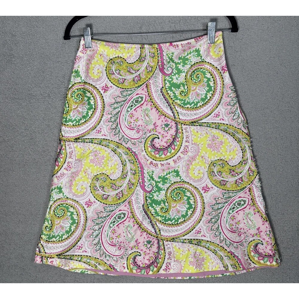 Citrine Women’s Skirt Size 2 Beaded Paisley‎ Boho Coquette Festival Fairy Ditsy